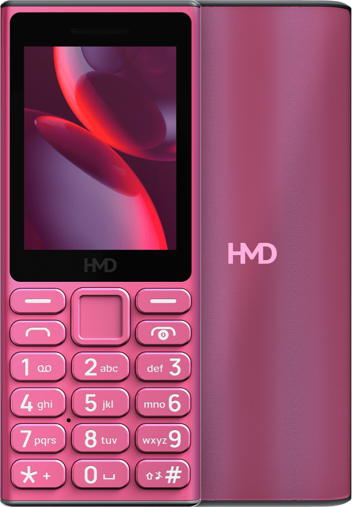 Enlarge Pink HMD 105 4G from Front and Back