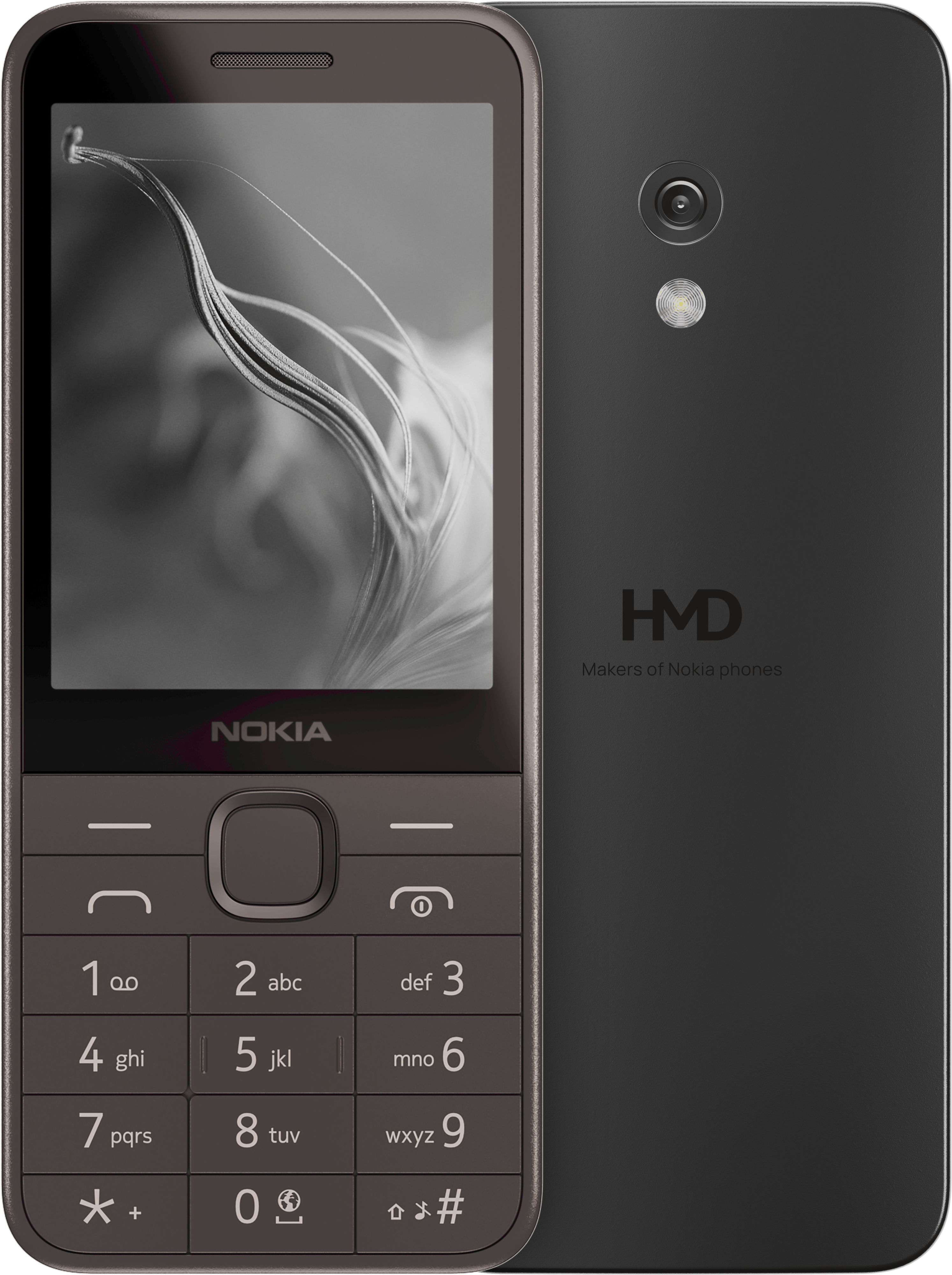 Negru Nokia 235 4G from Front and Back