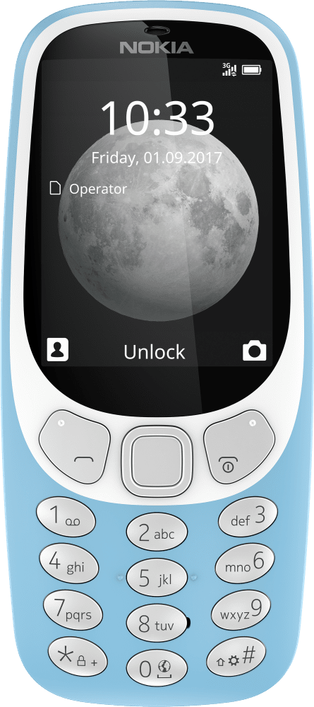Enlarge Azure Nokia 3310 3G from Front
