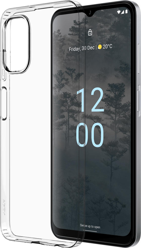 Förstora Transparent Nokia G60 Clear Case från Fram- och baksida