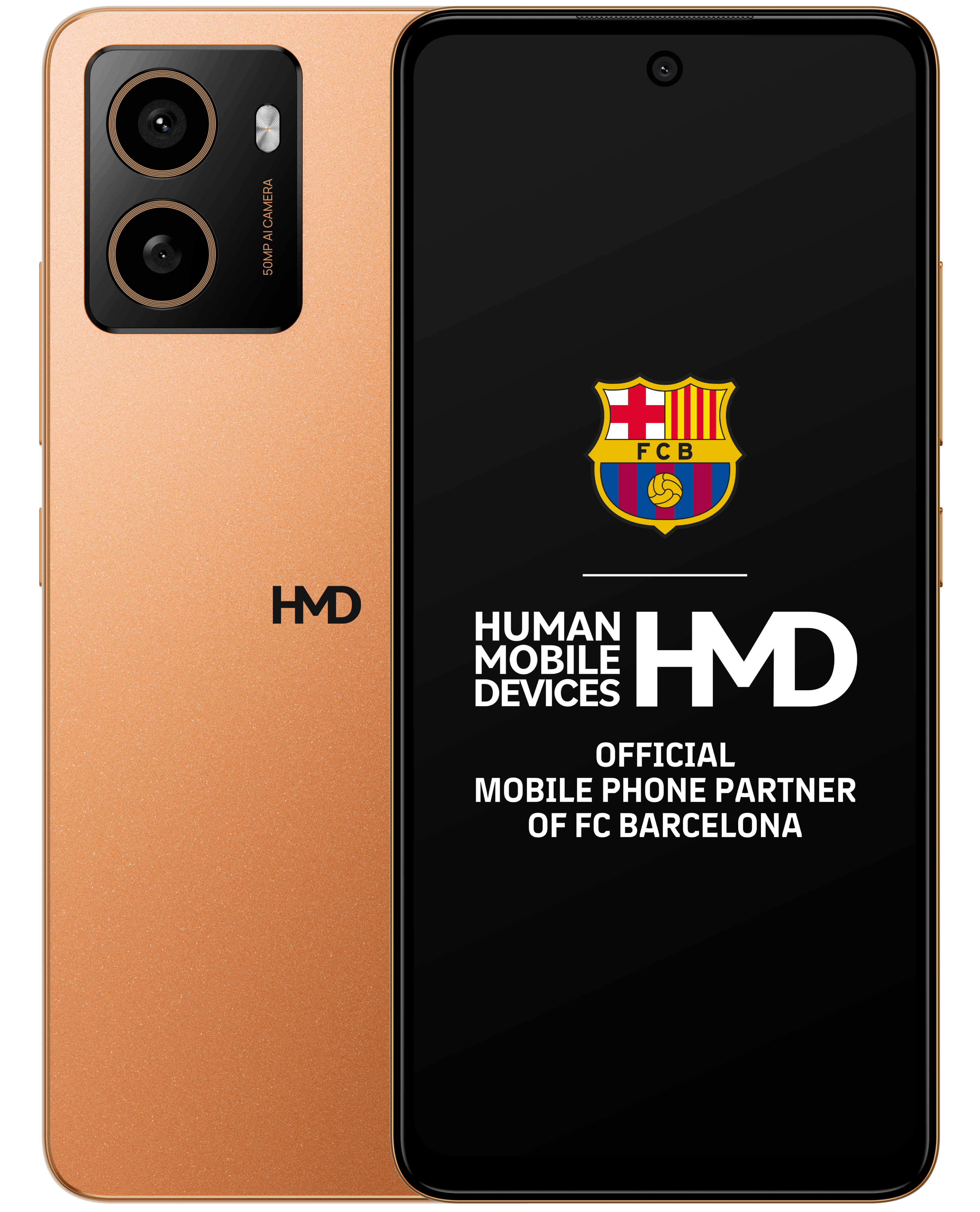 Apricot Crush HMD Pulse+ from Front and Back