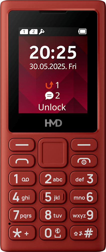 Red HMD 102 4G Dual Sim  from Front