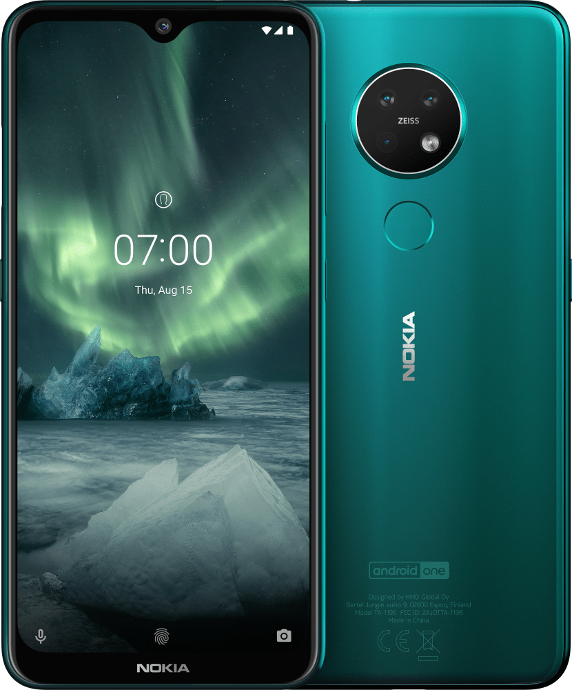 Enlarge Зеленосин Nokia 7.2 from Front and Back