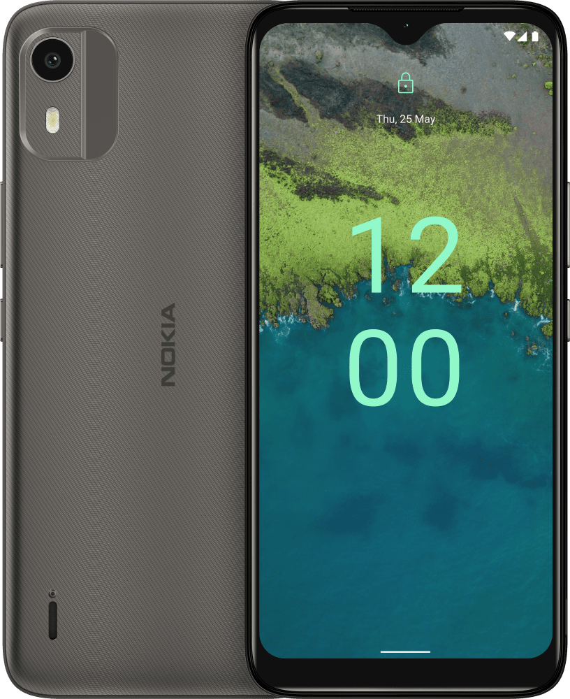 Enlarge 炭色 Nokia C12 from Front and Back