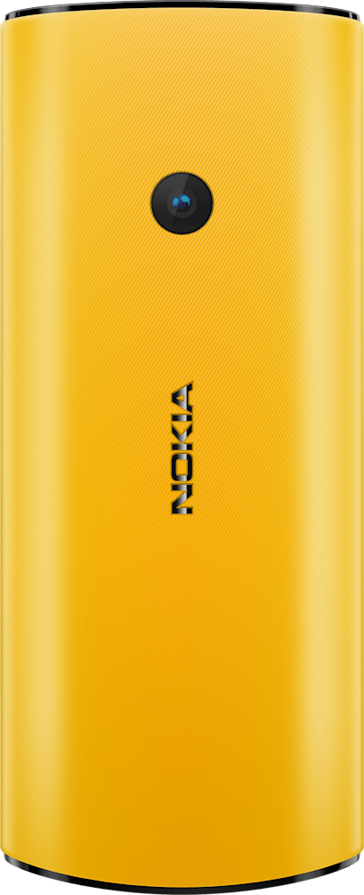 Yellow Nokia 110 4G from Back