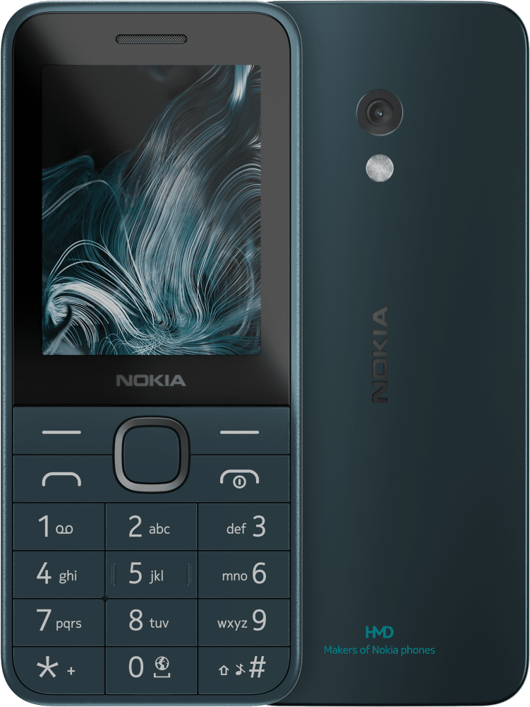 Enlarge Dark Blue Nokia 225 4G (2024) from Front and Back