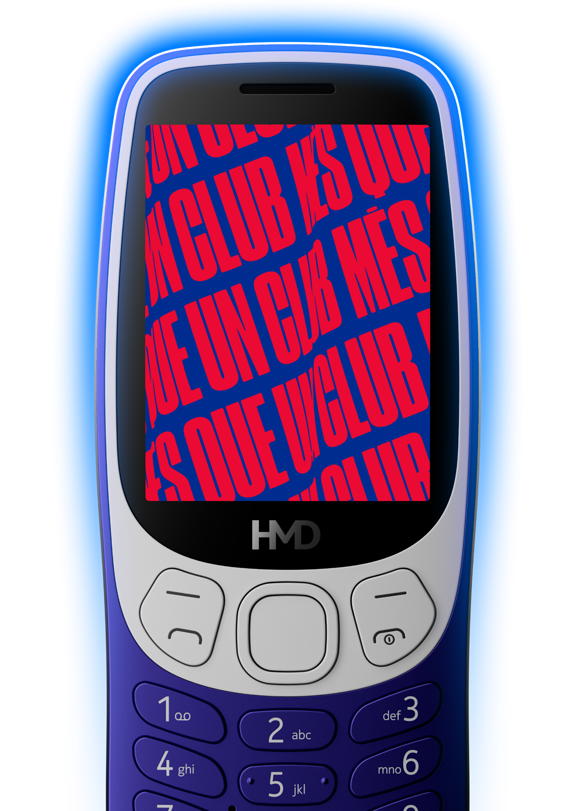 HMD Barca 3210 has FC Barcelona team colors