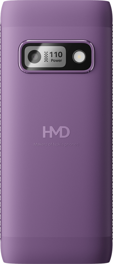 Purple Nokia 110 Power from Back