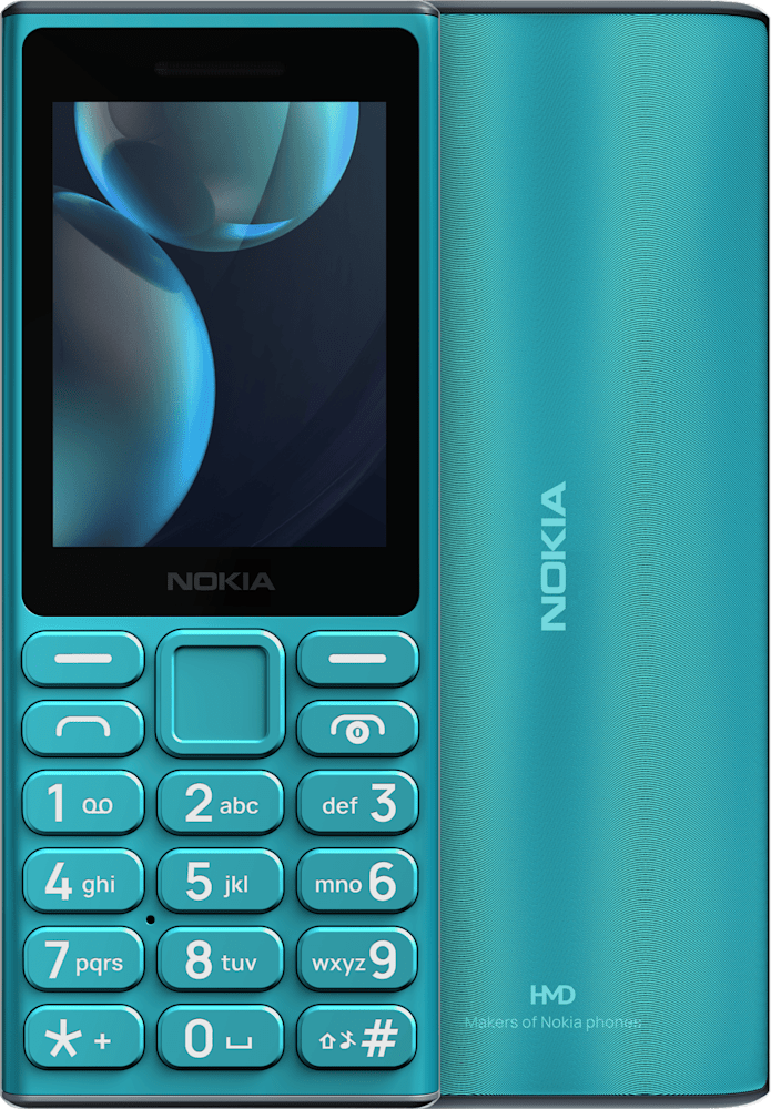 Cyan Nokia 108 4G (2024) from Front and Back