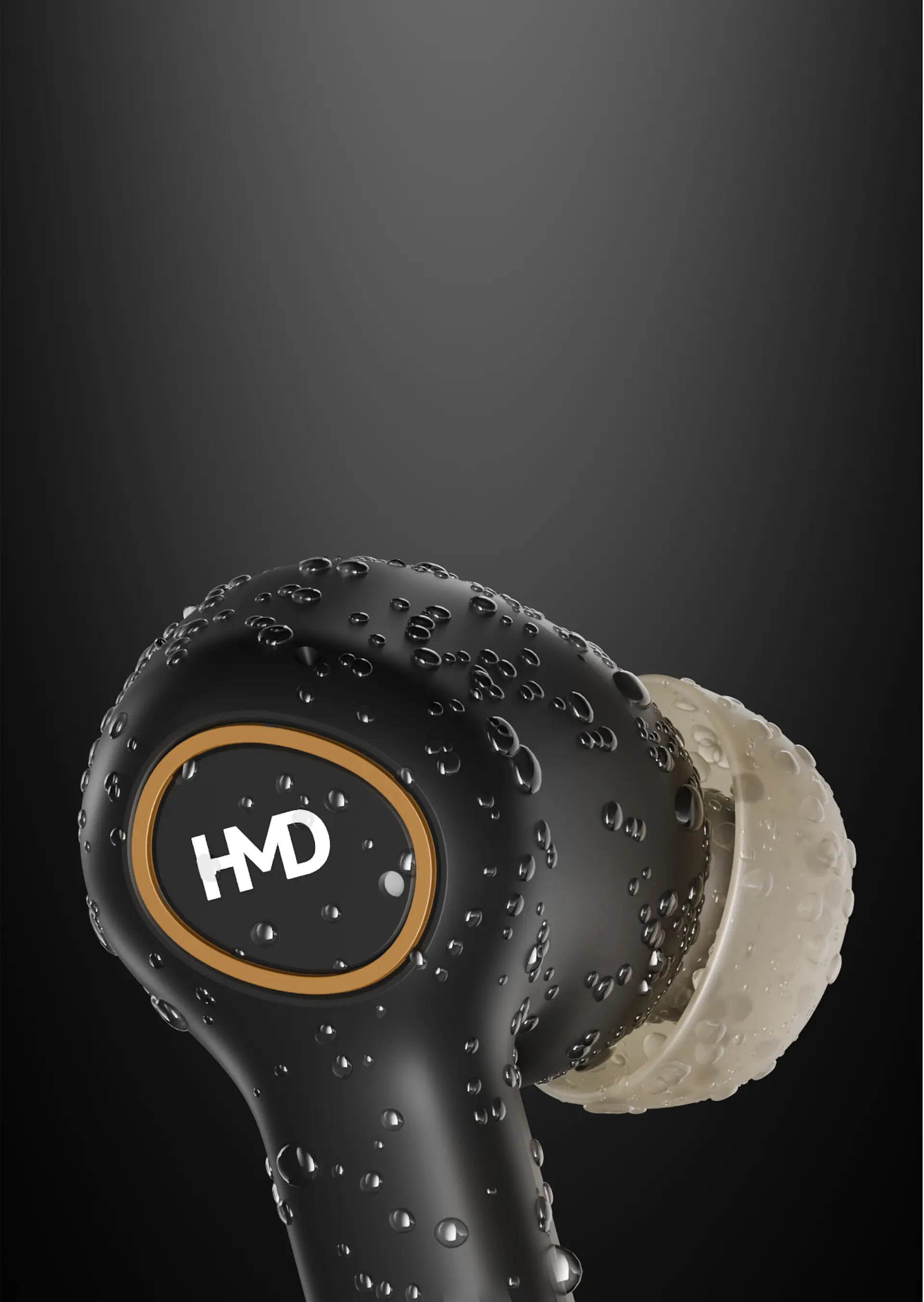 Wireless earbuds with sweat and splash resistance