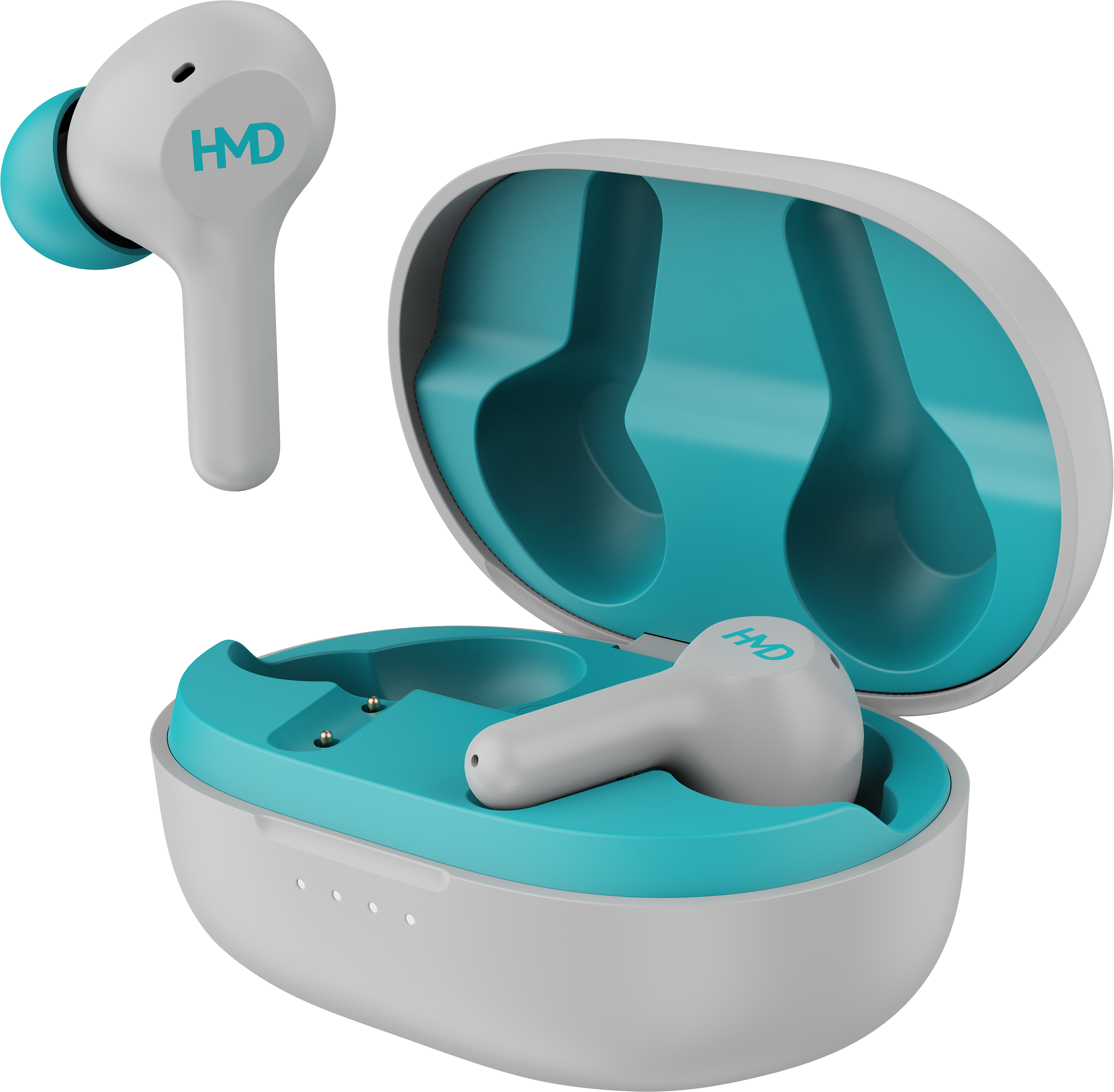 White HMD DUB P50 from Front and Back