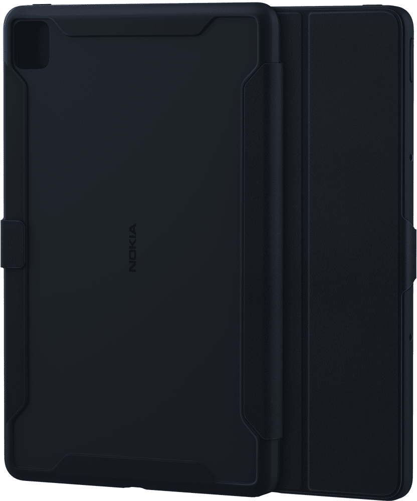 Ampliar Cubierta con tapa para Nokia T21 Azul oscuro desde Frontal y trasera