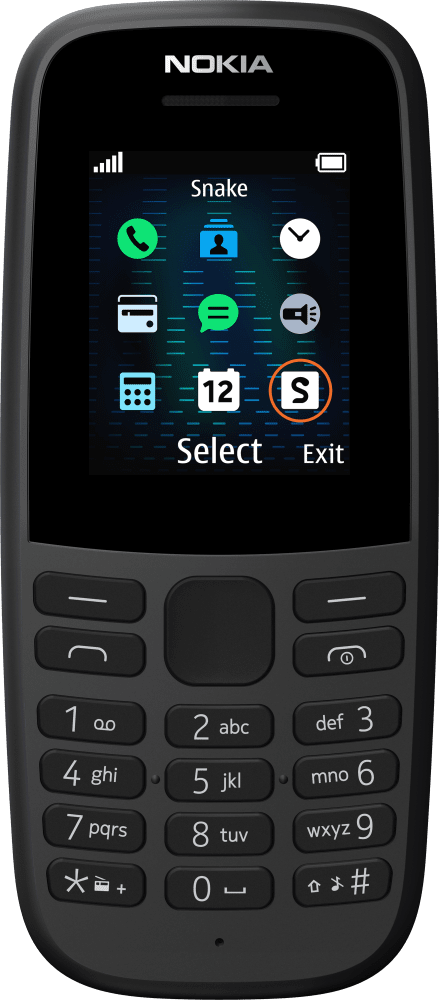 Enlarge Чорний Nokia 105 (2019) from Front