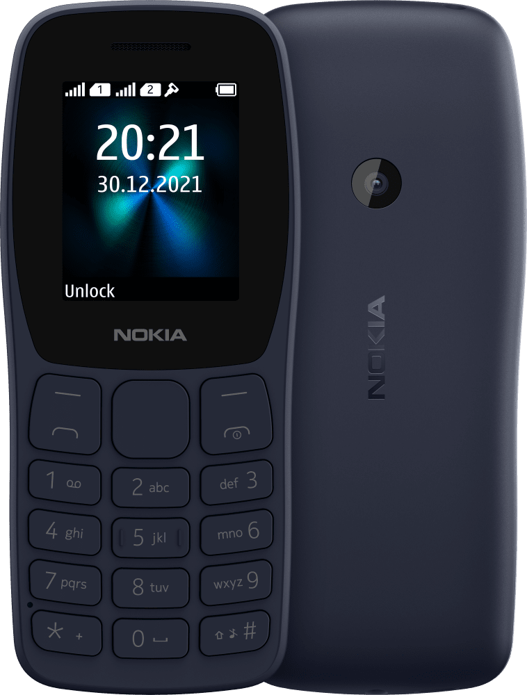 Enlarge Blue Nokia 110 EG from Front and Back