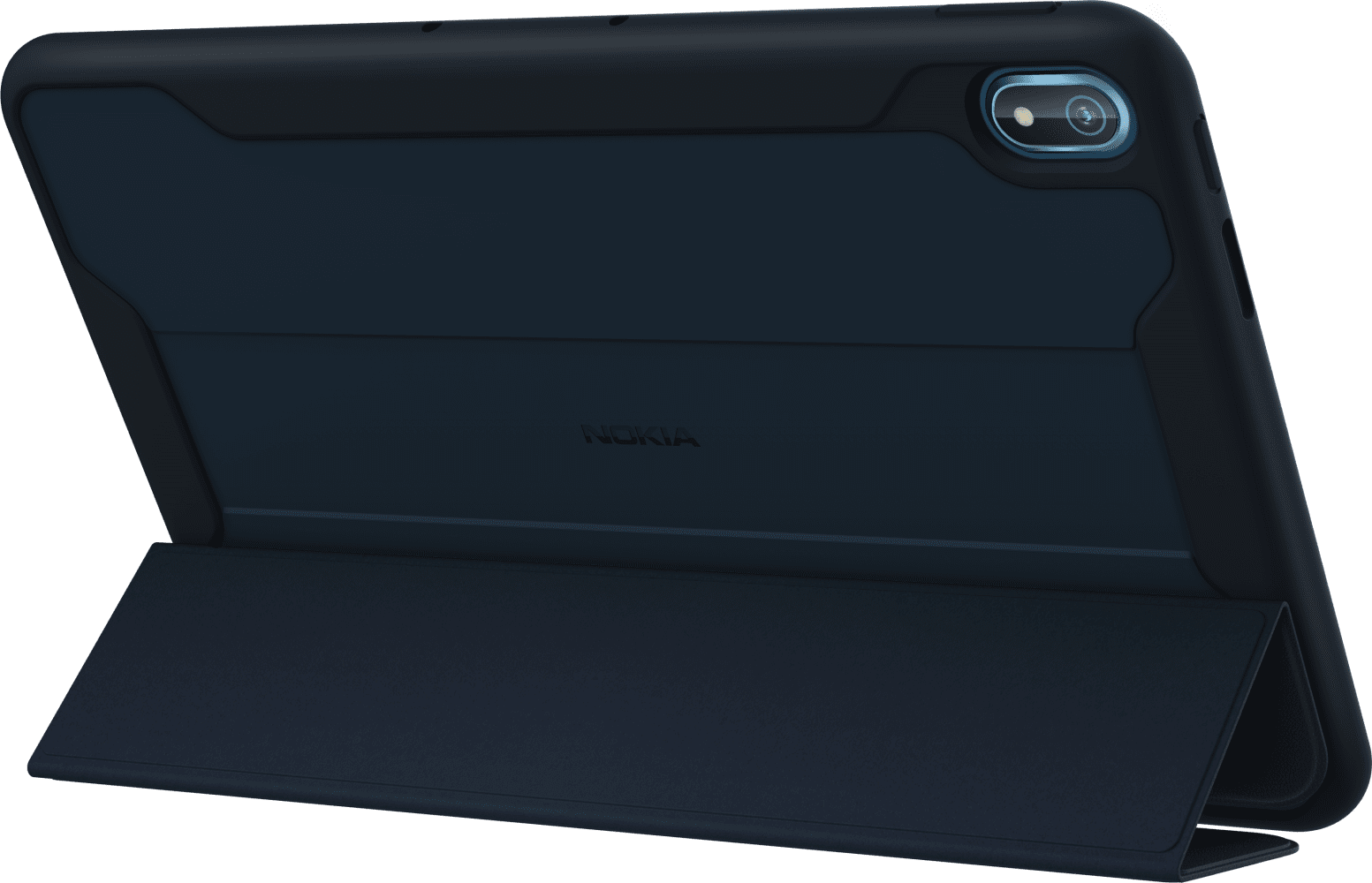Ampliar Nokia T20 Rugged Flip Cover Azul desde Atrás