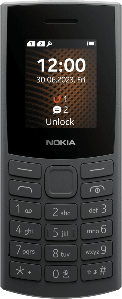 Enlarge Charcoal Nokia 106 4G (2023) from Front