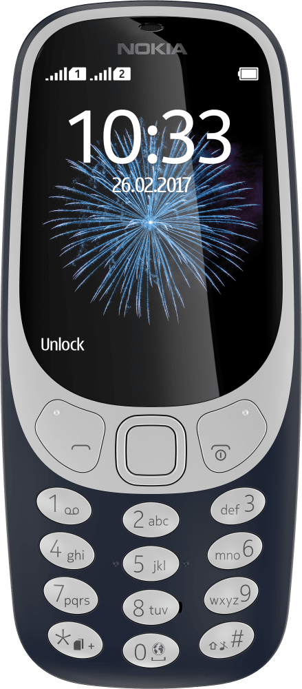 Enlarge Син Nokia 3310 from Front
