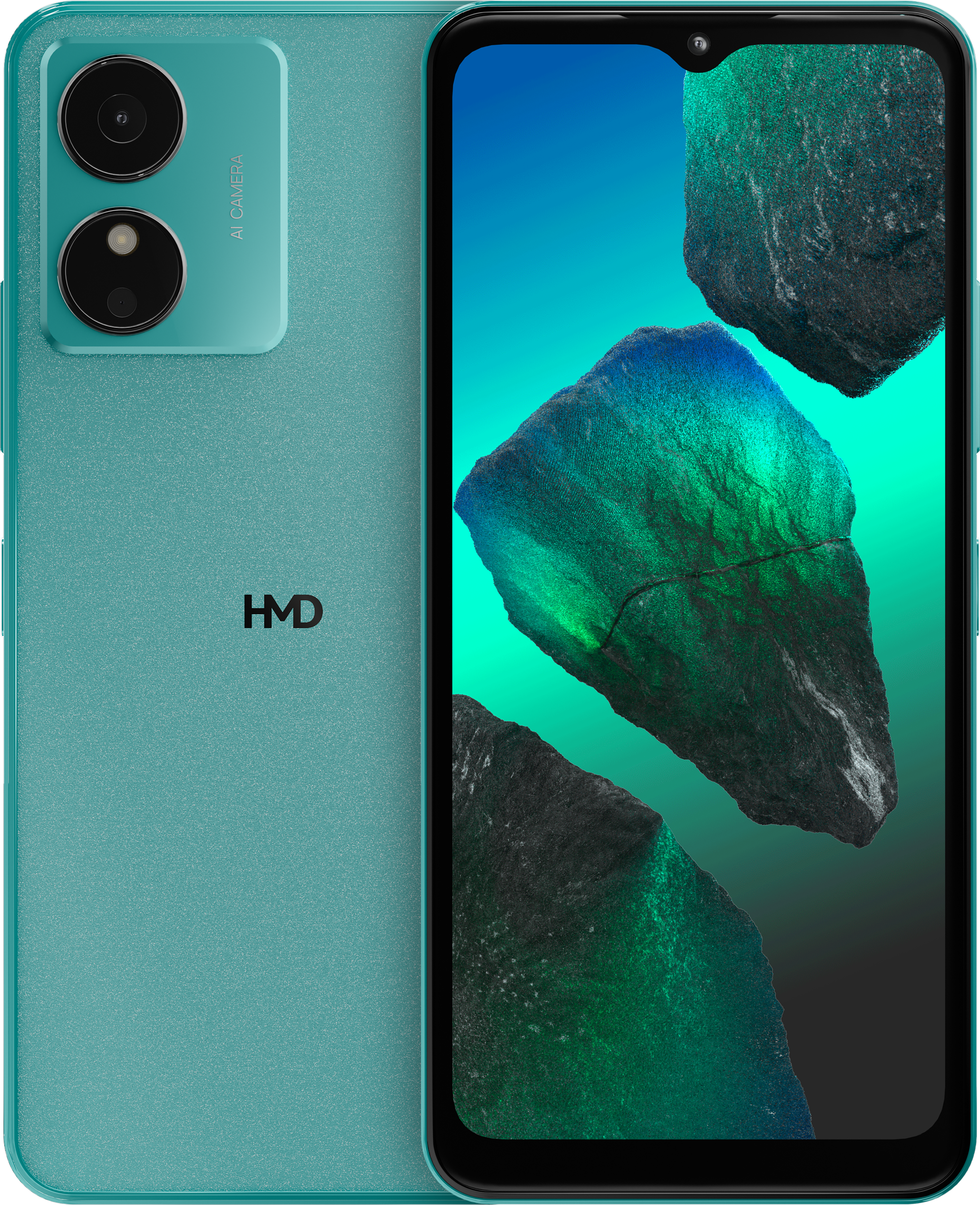 Icy Blue HMD Aura² from Front and Back