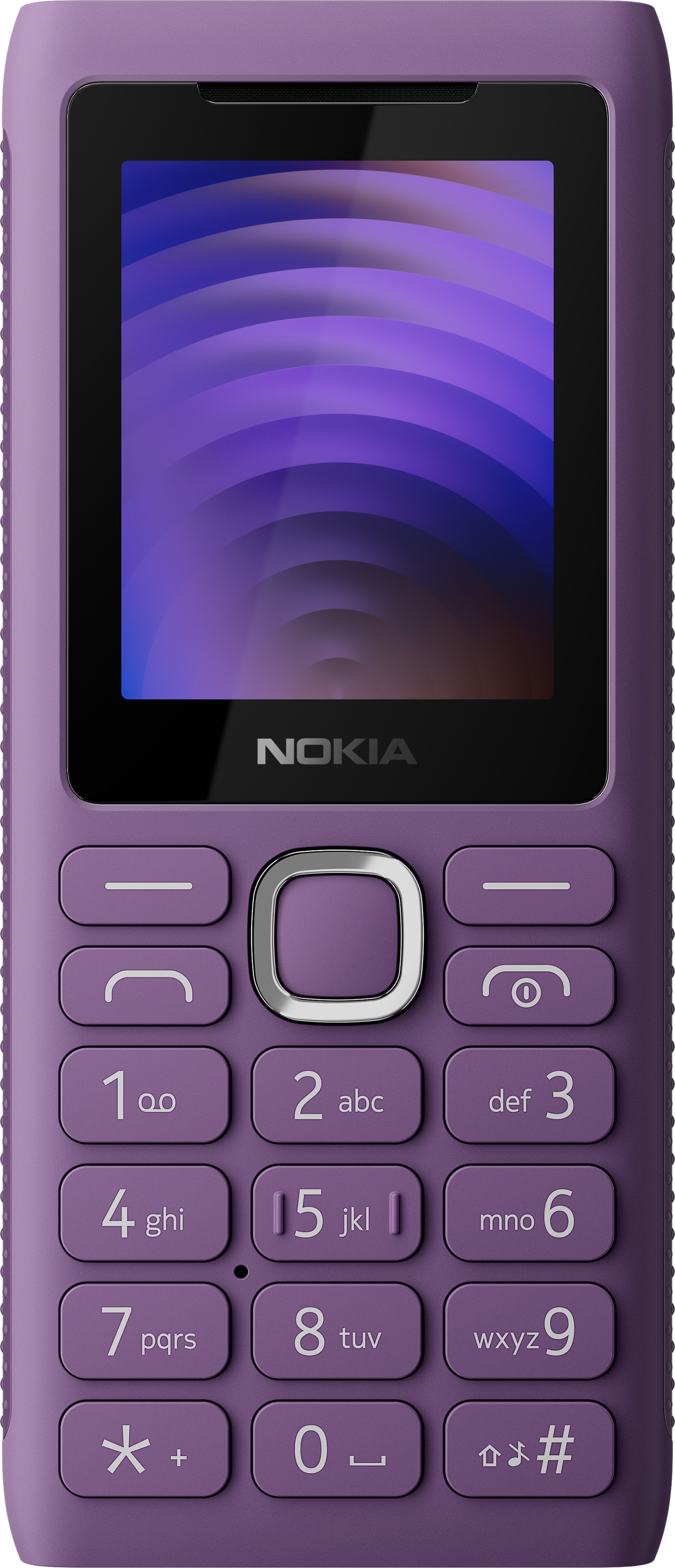 Purple Nokia 110 Power from Front