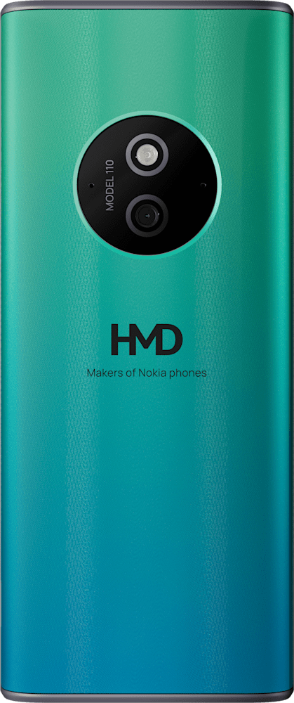 Green Nokia 110 (2024) from Back