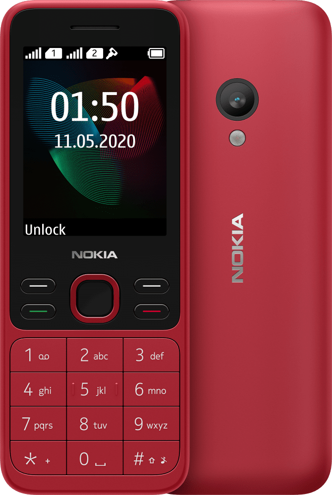 Enlarge Red Nokia 150  from Front and Back