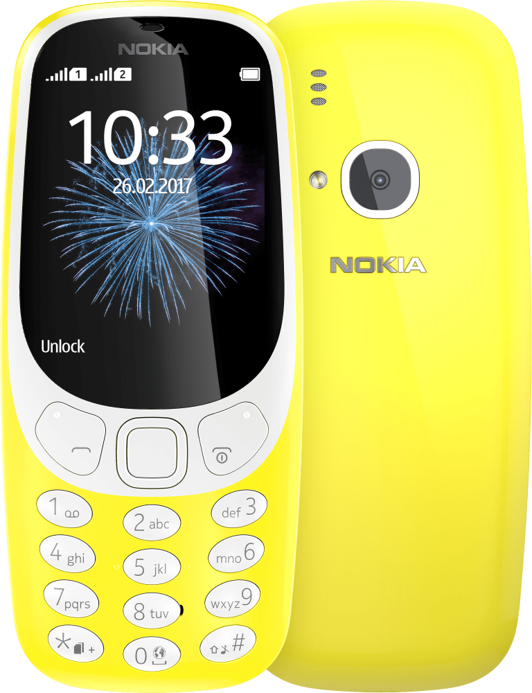 Enlarge Gul Nokia 3310 from Front and Back