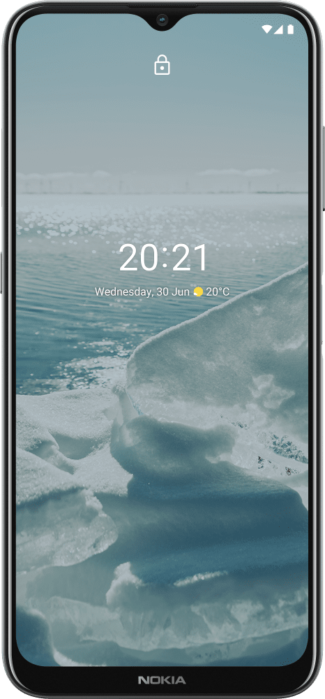 Vergroot Glacier Nokia G20 van Voorkant