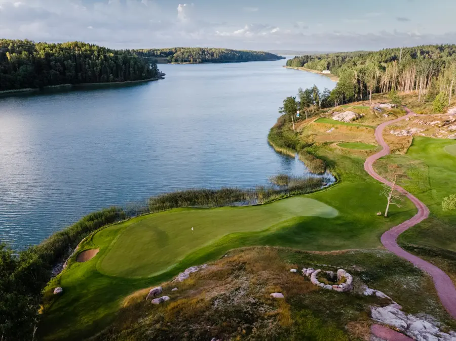 Härligt spel på Slottsbanan  på Ålands GK - Eckerö Linjen