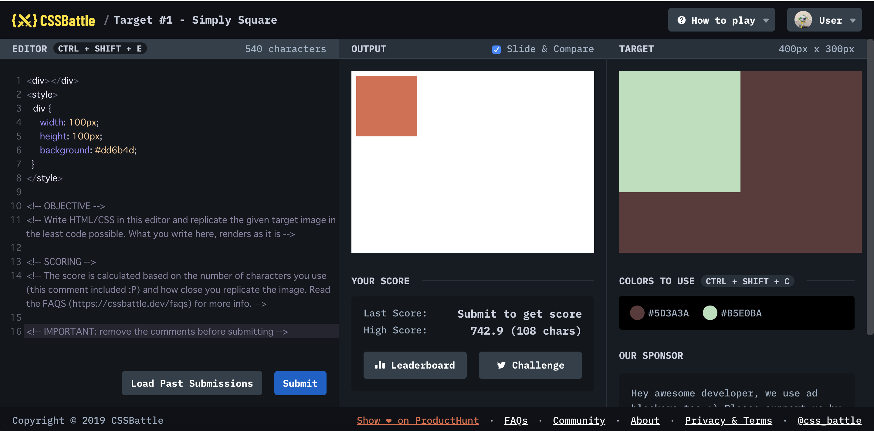 cssBattle