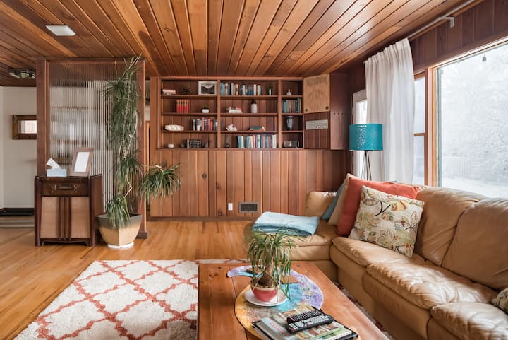 mid-century interior airbnb