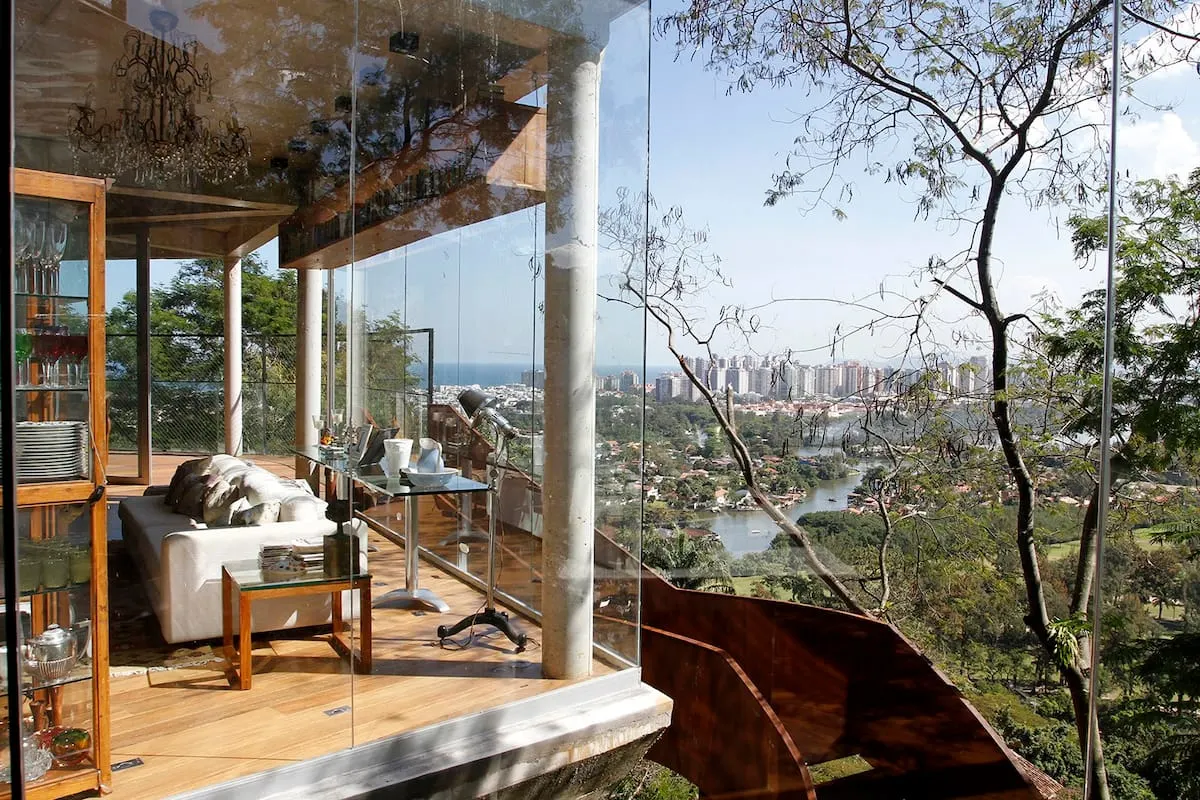 glass treehouse in Brazil