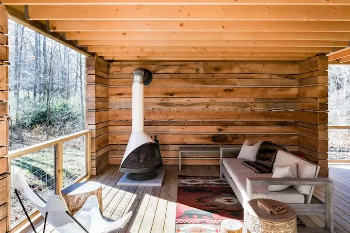 cabin interior in North Carolina