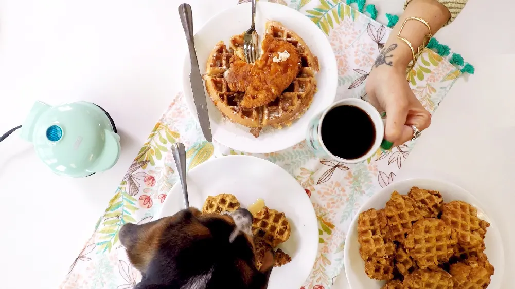 Scarf’d: Mother cluckin’ good chicken and waffles