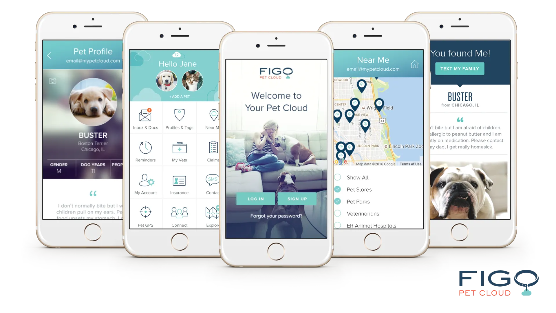 Features of the Figo Pet Cloud mobile app