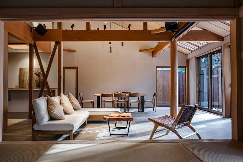 interior of japanese airbnb
