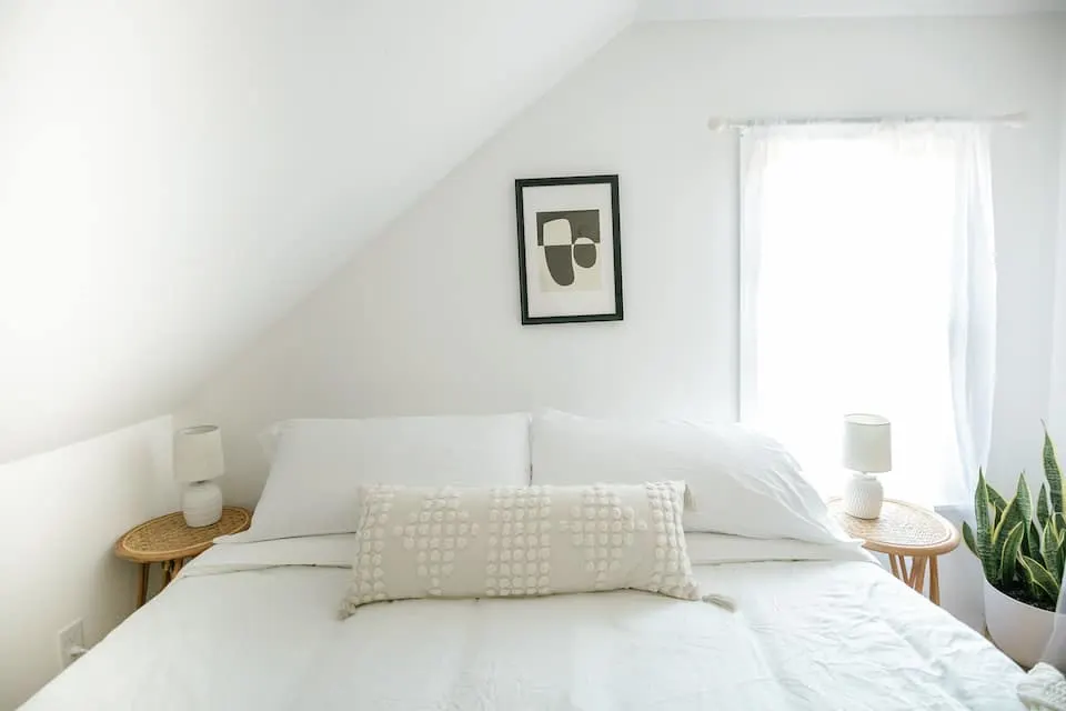 white bedroom in burlington