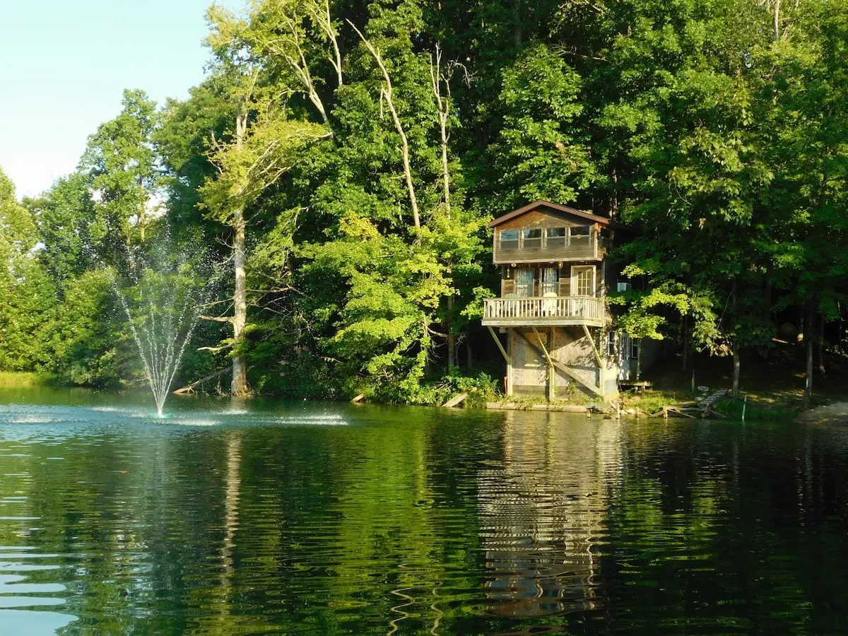 treehouse on lake