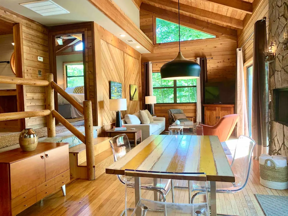 cabin in the woods in North Carolina