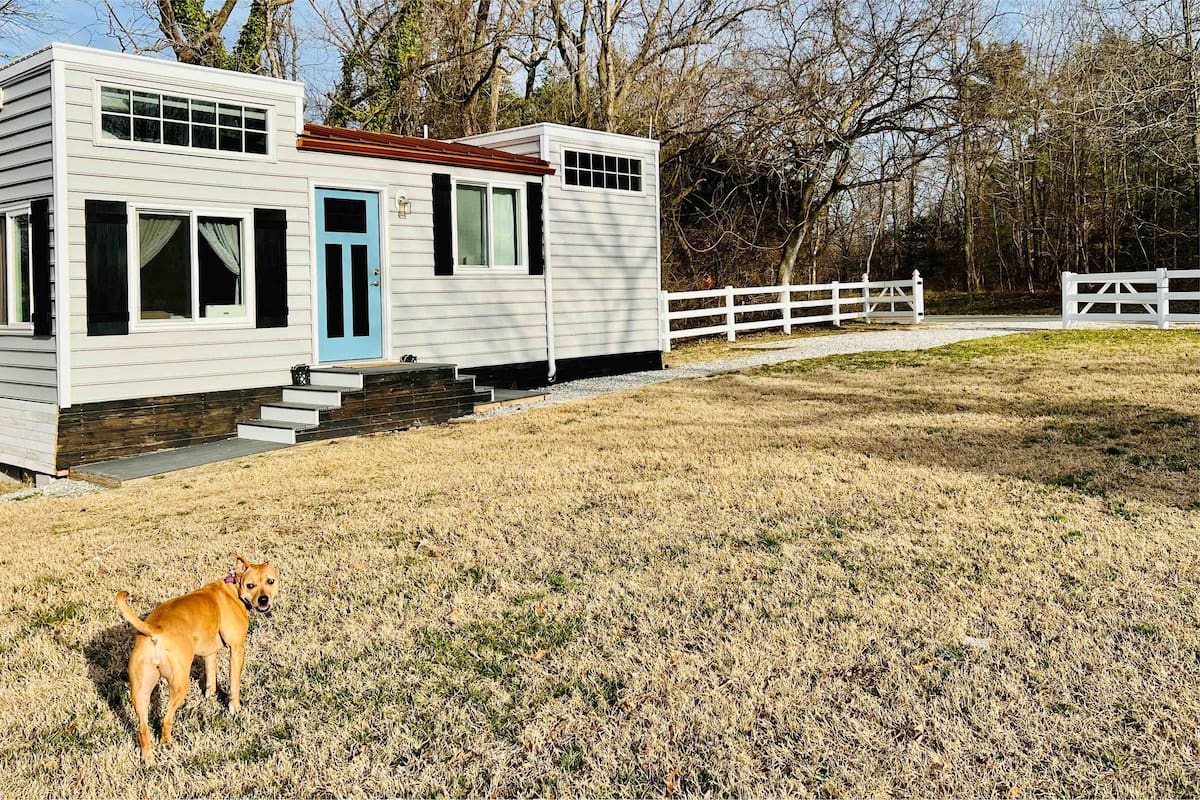 tiny house with dog in Delaware