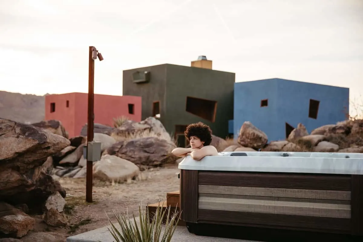 colorful airbnb homes in the desert
