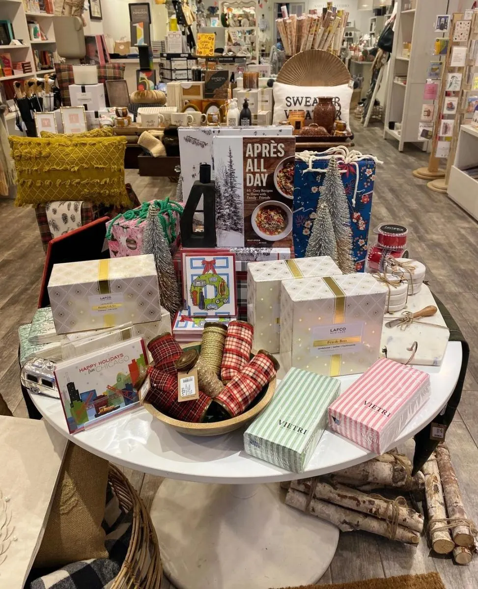 gift store table with gifts