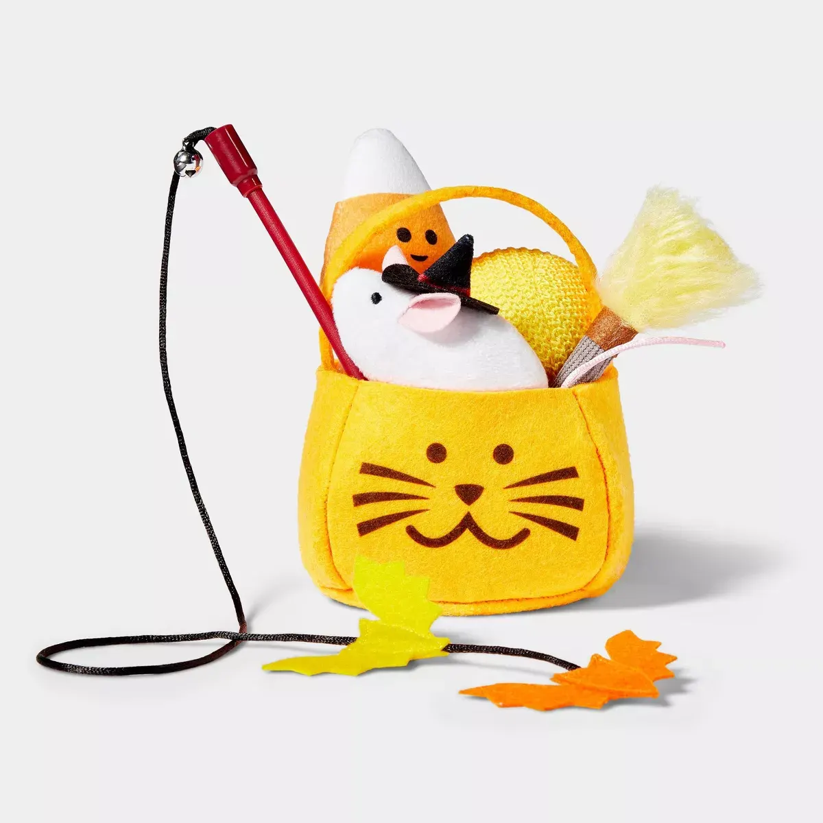 Halloween Pumpkin Cat Toy Set