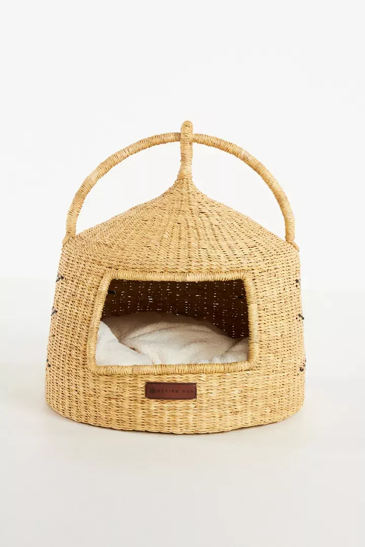 wicker cat bed