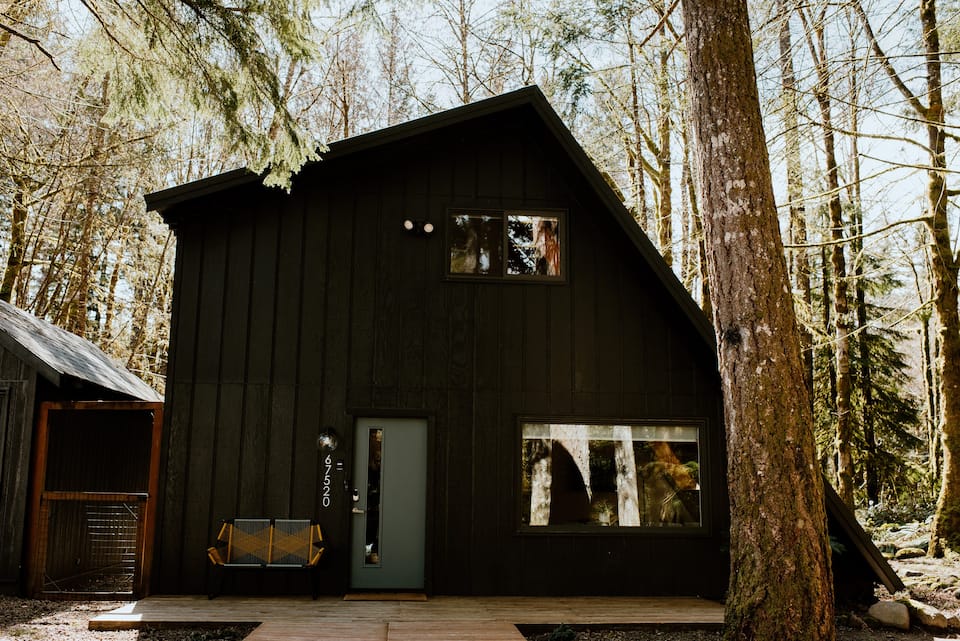 dark house in the woods of oregon