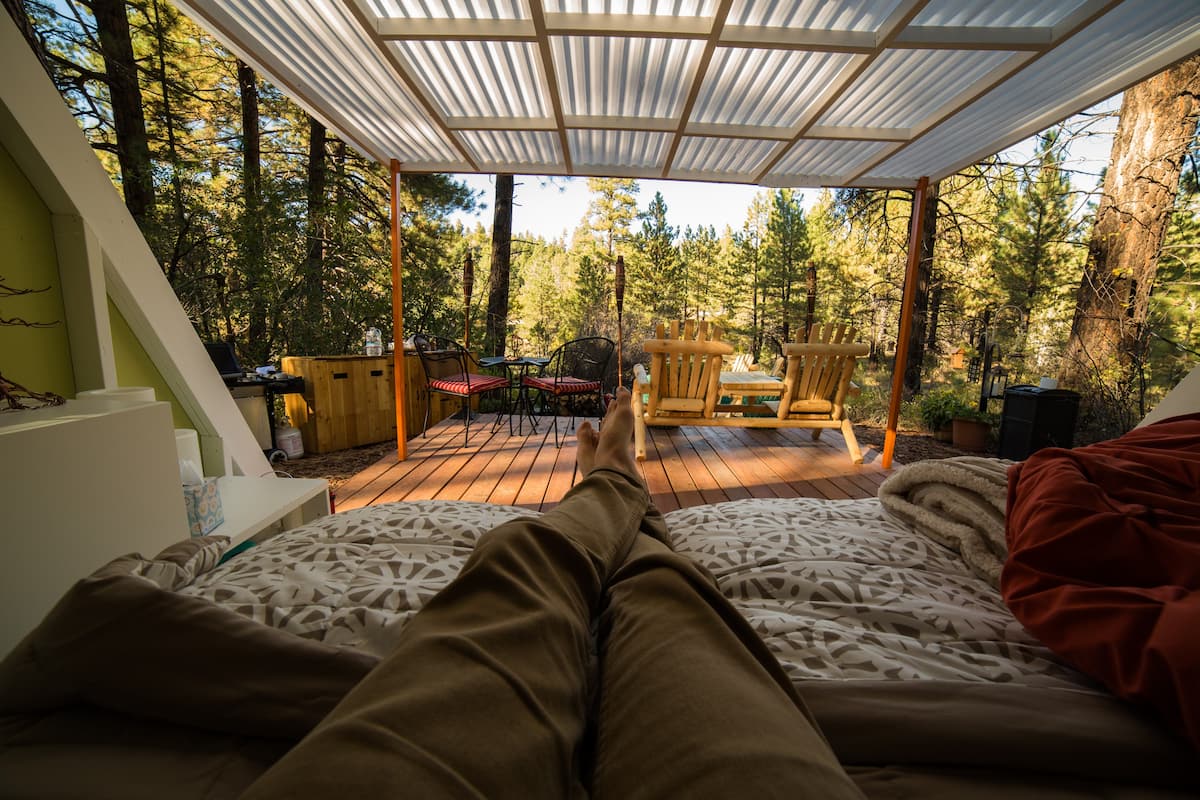 A-frame airbnb in Zion National Park