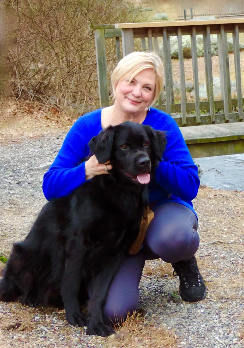 Paula Munier, pet rescuer and author (with Bear) | Figo Pet Insurance