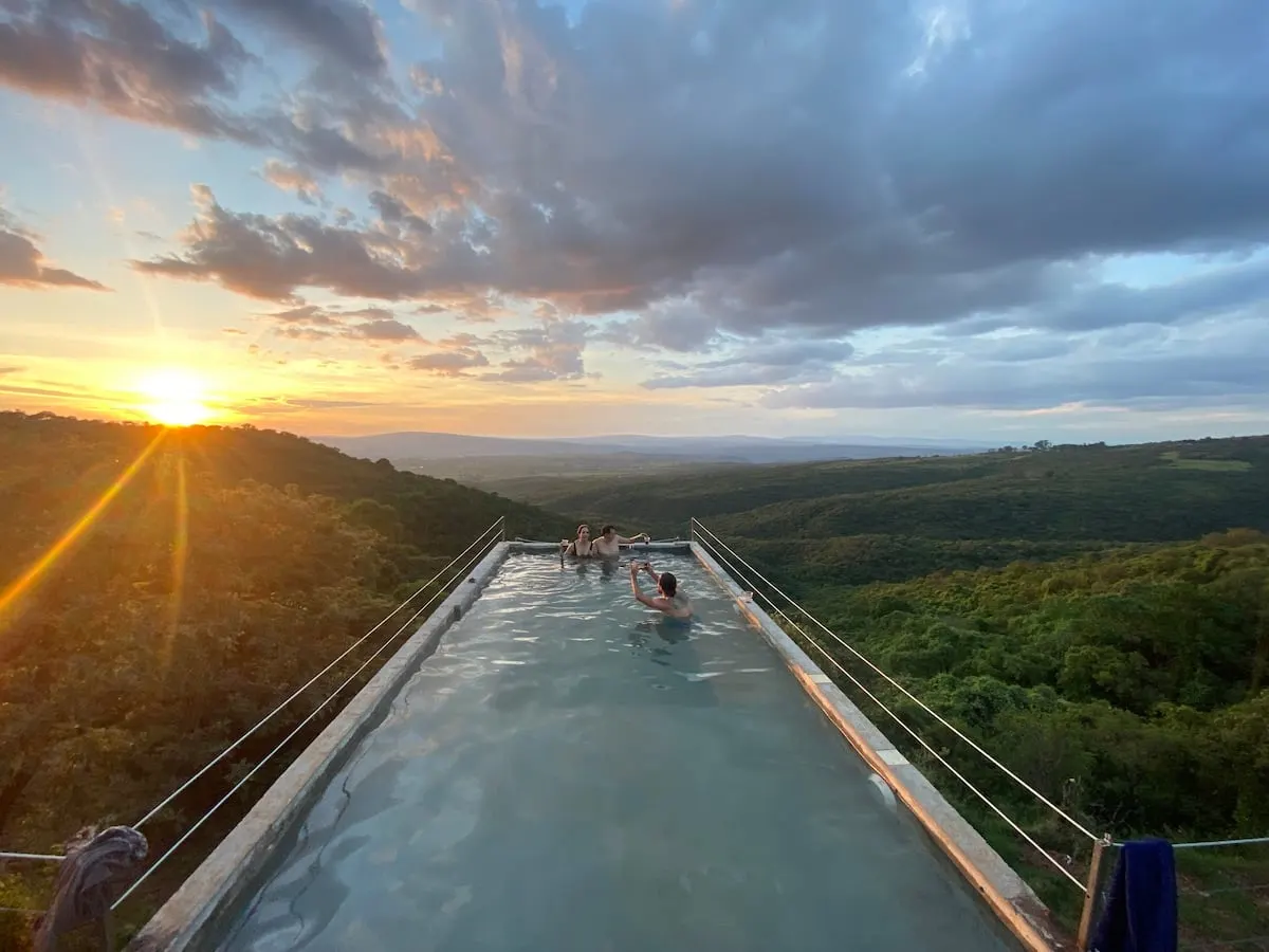 infinity pool at airbnb in Mexico