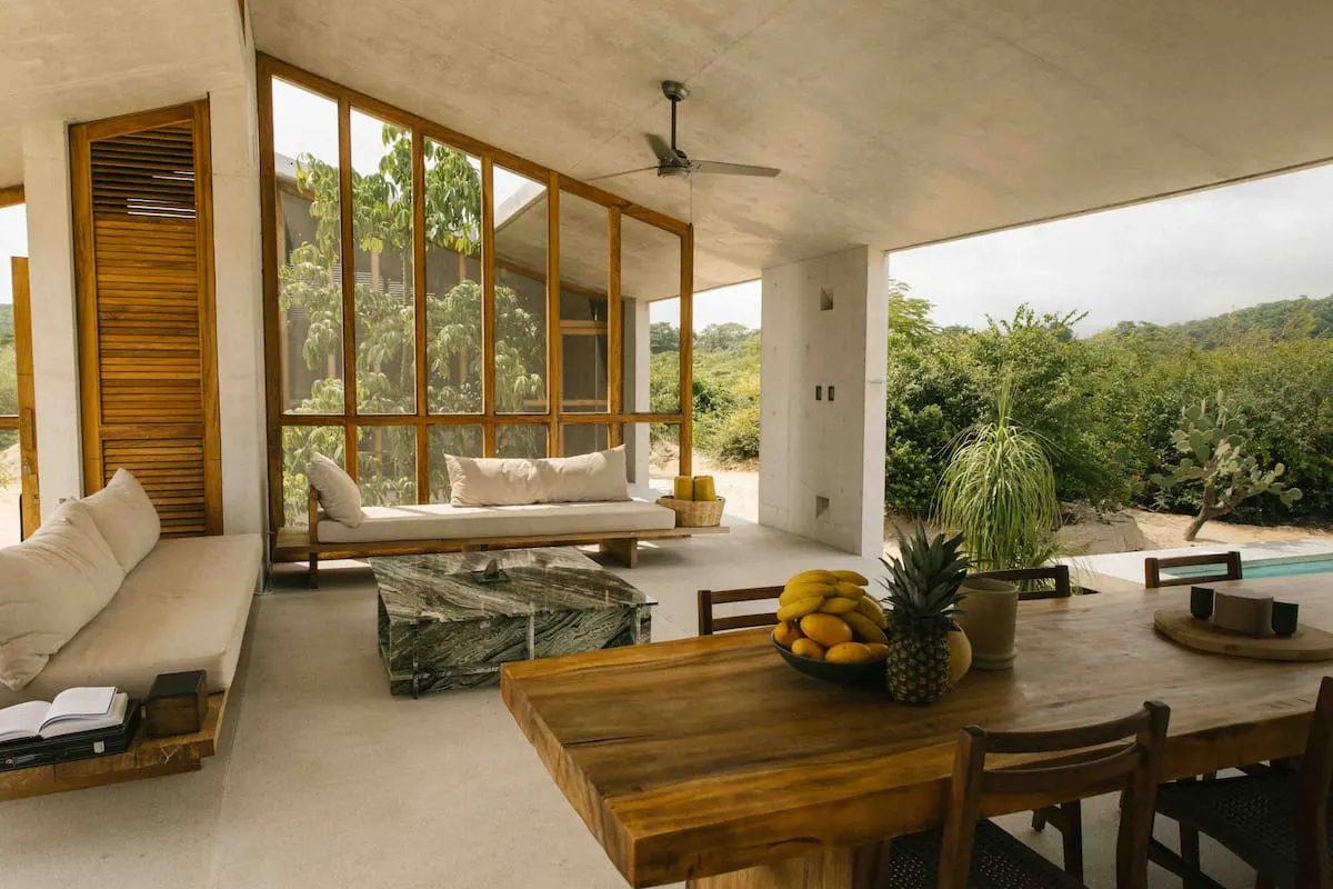 stunning airbnb with open walls in Mexico