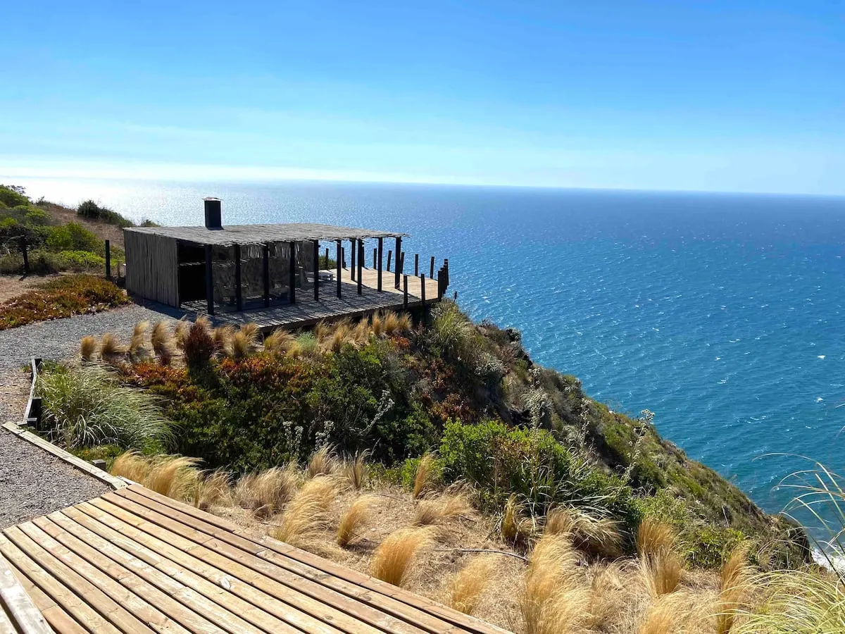 home on the cliffs in Chile