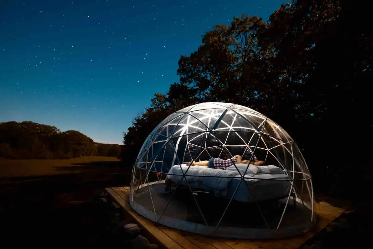 dome campsite in Maine